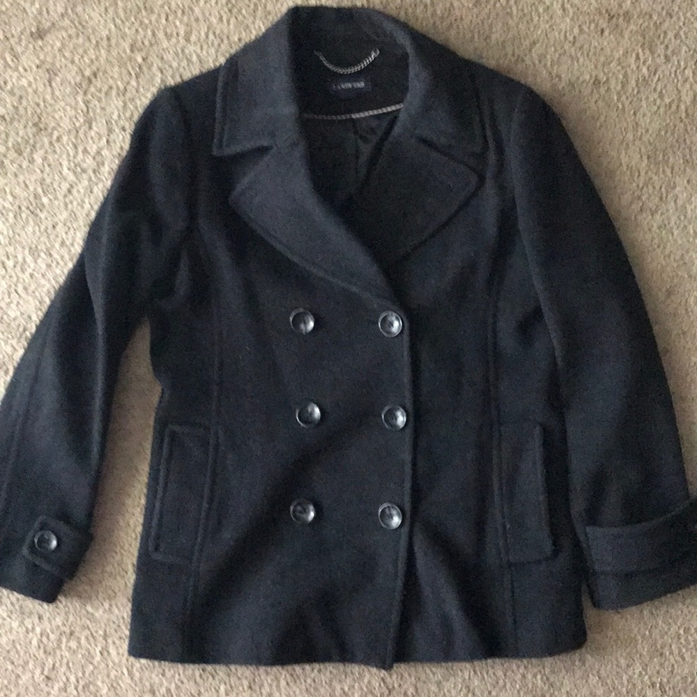 Lands End wool pea coat